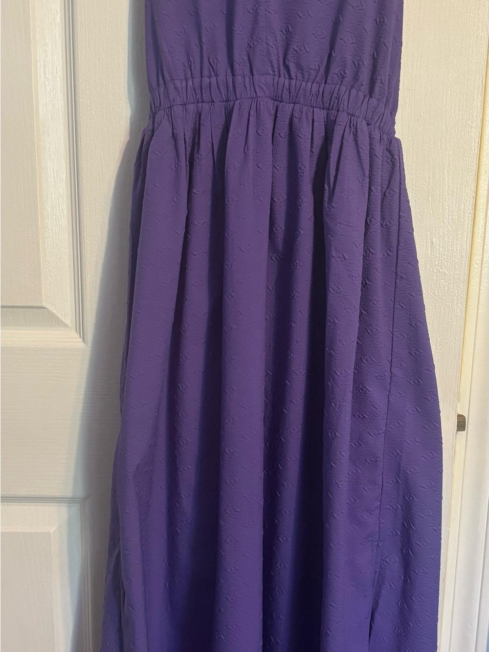 Elegant Purple Maxi Skirt with Textured Detail